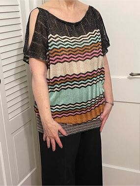 Missoni Stretch Knit Tunic - Black, Mint, Pink, Tan, Cream